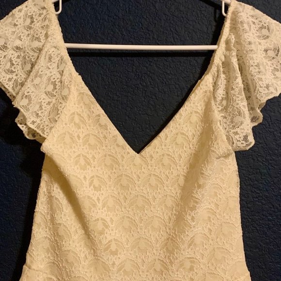 Easel Cream Lace Dress Size Large - Picture 2 of 8